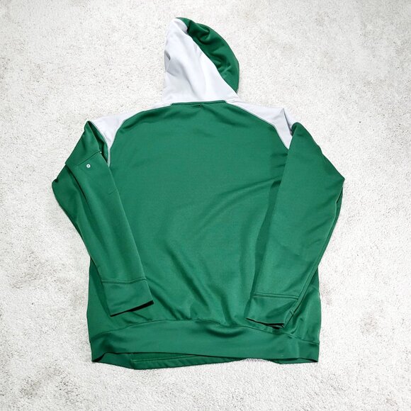 Nike Therma Fit Michigan State Spartans Hoodie Men L Green NCAA Pullover VTG - Picture 3 of 9
